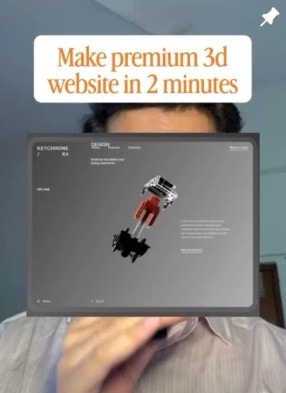 Make a premium 3D website in 2 minutes, 313K views